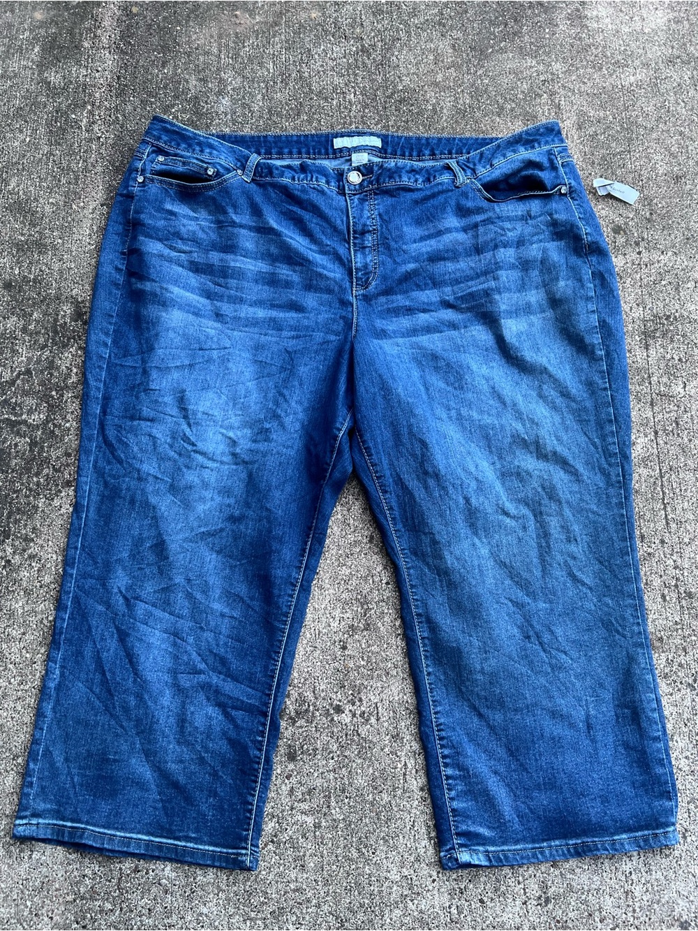 Est. 1946 Denim Classic Jeans Size 28W Dark Wash Rhinestone Pockets